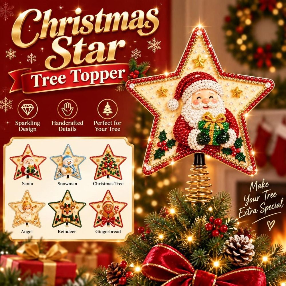 Star Tree Topper - Enfeite de Natal em Forma de