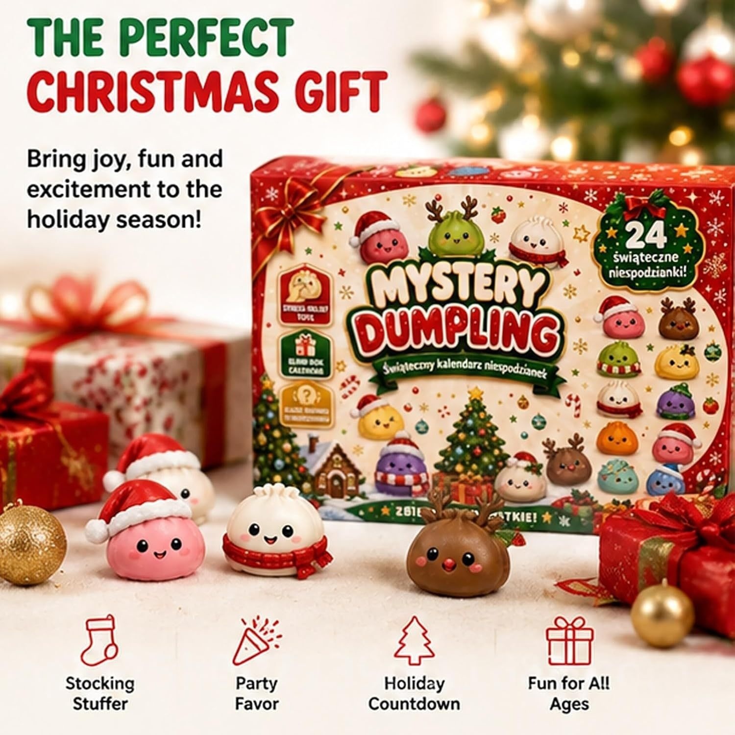 Advent Calendar Gift - Calendário do Advento de Natal, 24