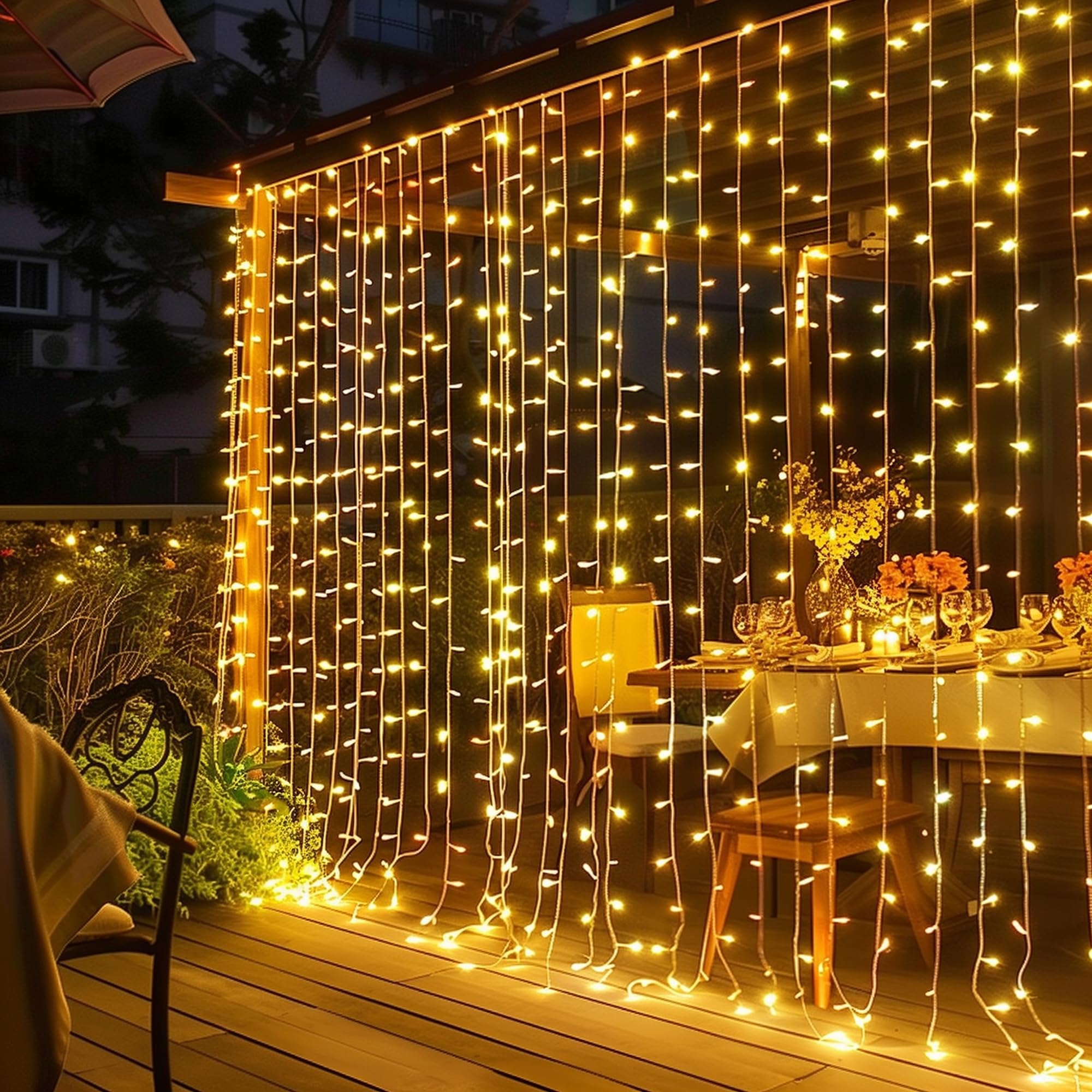 Led Fairy String Lights - Luzes de cortina LED Dazzle Bright