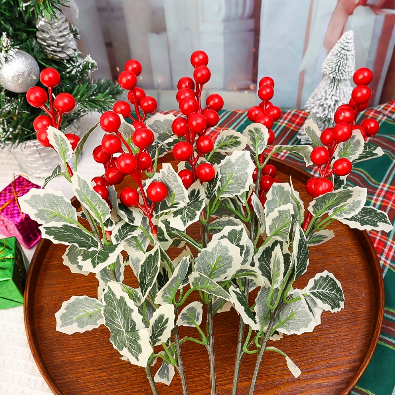 45cm Plantas de Bagas Vermelha - Christmas Wreath Fake avaliação e preço