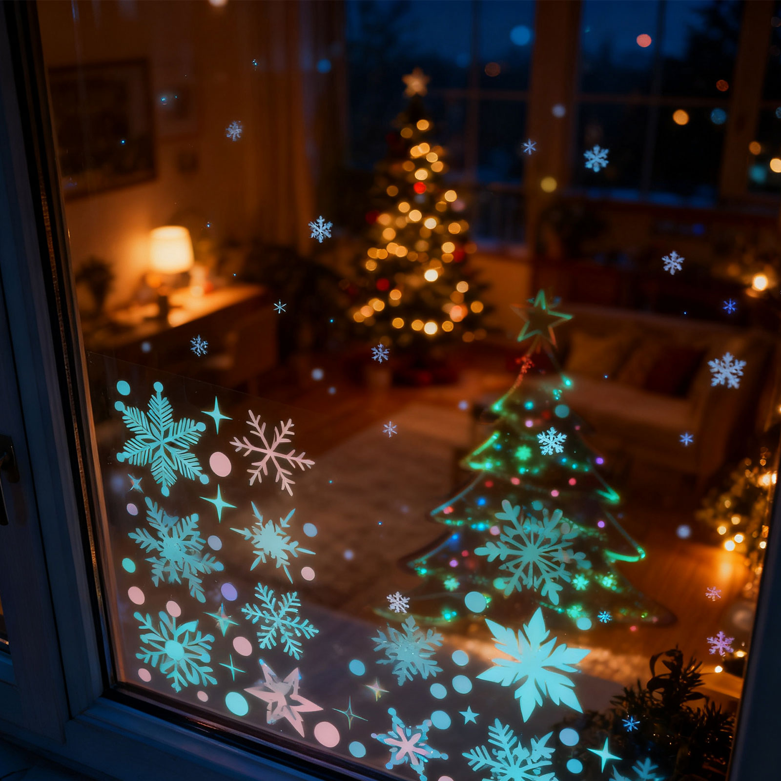 3 folhas de adesivos de floco  - Snowflake Window Decal avaliação e preço